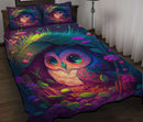 Cute Owl 2 Bedded Down In The Grass Quilt Bed Sets