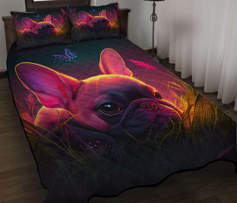 Cute Pink Baby French Bedded Down In The Grass Quilt Bed Sets