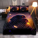 Cute Puppy 3 Bedded Down In The Grass Quilt Bed Sets