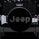 Grey Jeep Side Fender Dog Paws Car Spare Tire Covers Gift For Campers Nearkii