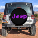 Purple Jeep Side Fender Dog Paws Car Spare Tire Covers Gift For Campers Nearkii