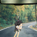 Cute Anime Demon Slayer Genya Shinazugawa Car Ornament Custom Car Accessories Decorations