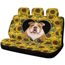 Bull Dog Zipper Sunflower Car Back Seat Covers Decor Protectors Nearkii