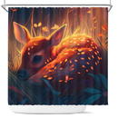 Fawn Bedded Down In The Grass Shower Curtain