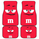 M&M Red Chocolate Front And Back Car Floor Mats Nearkii