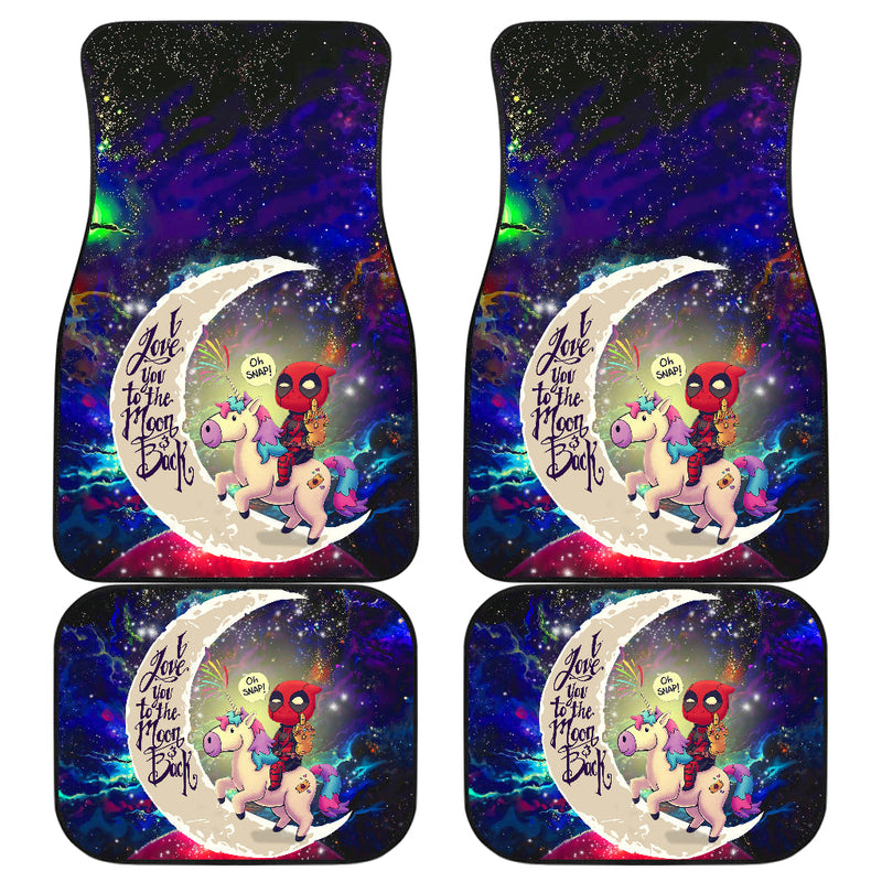 Deadpool Unicorn Love You To The Moon Galaxy Car Mats Nearkii