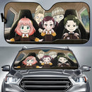 Spy x Family Anime Anya And Friends Driving Car Auto Sunshades Nearkii