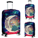 Godzilla Love Love You To The Moon Galaxy Luggage Cover Suitcase Protector Nearkii