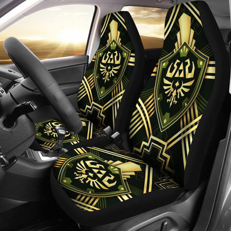 Legend Of Zelda Sheild Premium Custom Car Seat Covers Decor Protector Nearkii