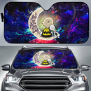 Snoopy Charlie Love You To The Moon Galaxy Car Auto Sunshades Nearkii