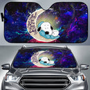 Snoopy Dog Sleep Love You To The Moon Galaxy Car Auto Sunshades Nearkii
