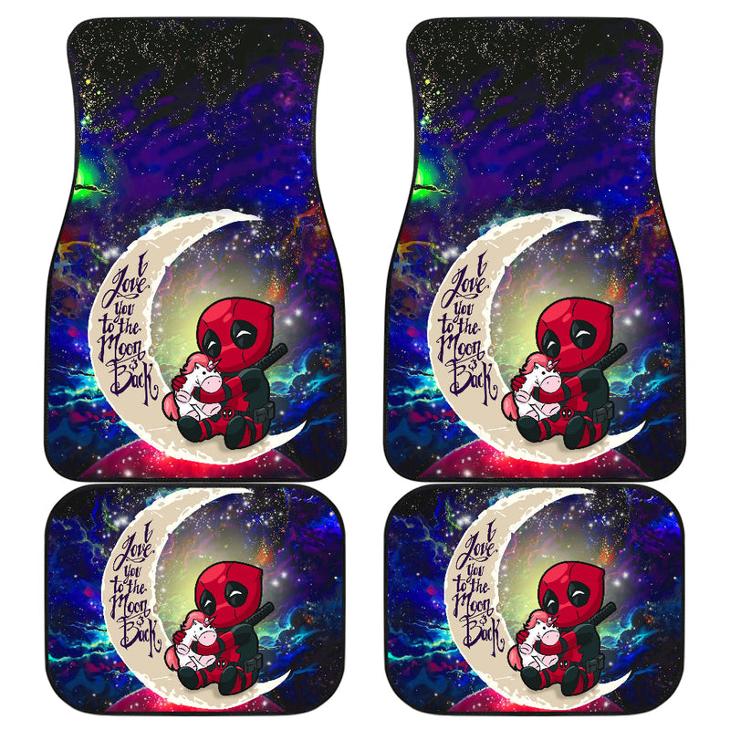 Chibi Deadpool Unicorn Toy Love You To The Moon Galaxy Car Mats Nearkii