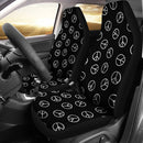 Best Pacifistic Sign Pattern In Doodle Style Premium Custom Car Seat Covers Decor Protector Nearkii