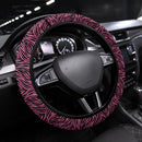 Zebra Pink Premium Car Steering Wheel Cover Nearkii