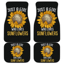 Sunflowers Just A Girl Who Loves Sunflowers Front And Back Car Mats (Set Of 4) Nearkii