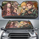 Kimetsu No Yaiba Tanjiro Nezuko Zenitsu And Inosuke Driving Car Auto Sunshades Nearkii