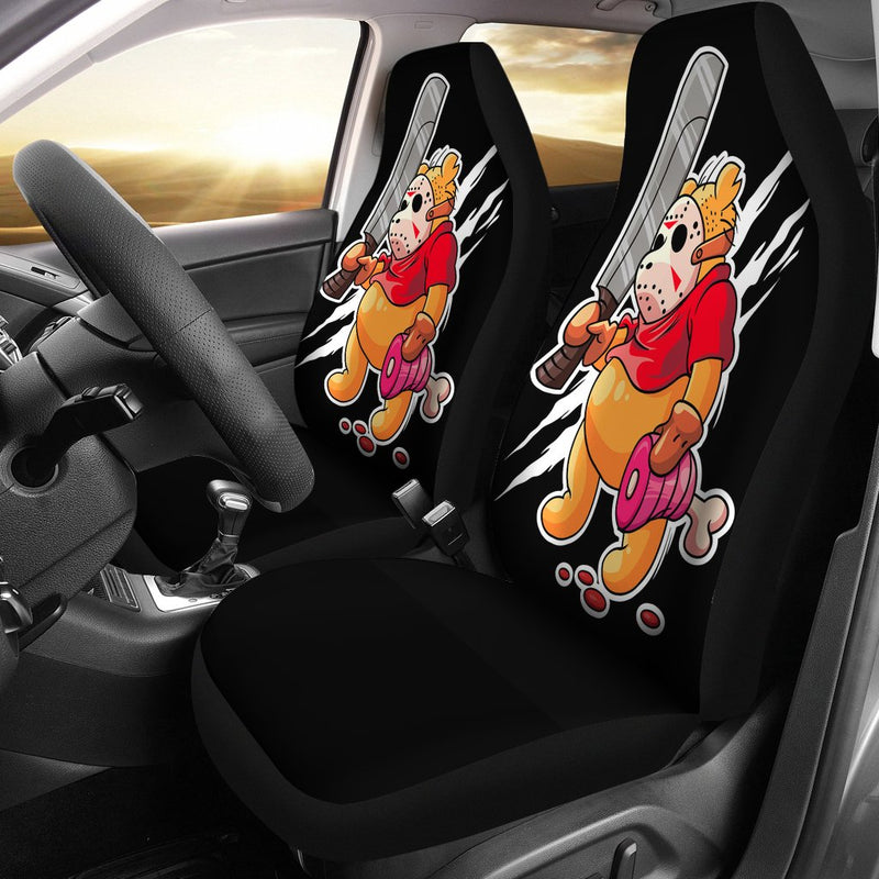 Pooh Jason Voorhees Horror Movie Premium Custom Car Seat Covers Decor Protectors Nearkii