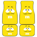M&M Yellow Chocolate Front And Back Car Floor Mats Nearkii