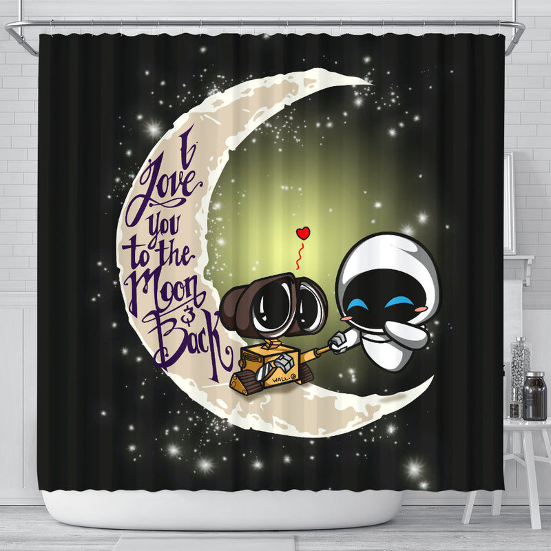 Wall-E & Eve Shower Curtain Nearkii