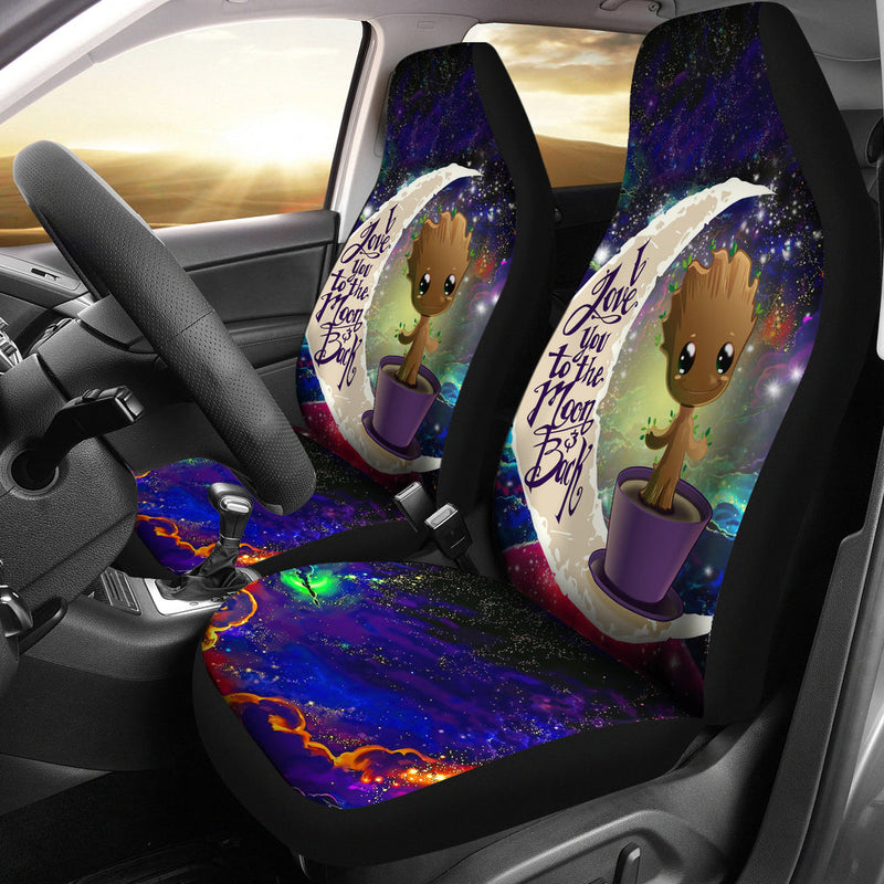 Baby Groot Love You To The Moon Galaxy Car Seat Covers Nearkii