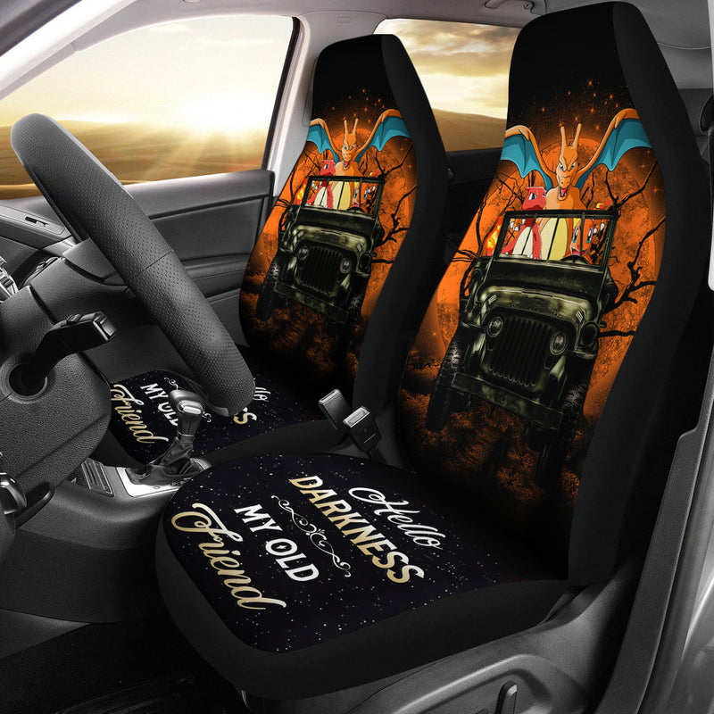 Charizard Charmander Pokemon Ride Jeep Moonlight Halloween Premium Custom Car Seat Covers Decor Protectors Nearkii