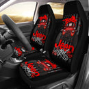 Halloween American Flag Red Jeep Girl Premium Custom Car Seat Covers Decor Protectors Nearkii
