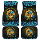 Let It Be Hippie Butterfly Blue Car Floor Mats Car Accessories Nearkii