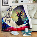 Cat Sailor Moon Love You To The Moon And Back Galaxy Premium Blanket Nearkii