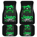 Halloween American Flag Dark Green Jeep Girl Car Floor Mats Car Accessories Nearkii