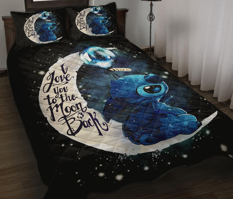 Stitch Love Moon And Back Premium Custom Quilt Bed Sets Nearkii