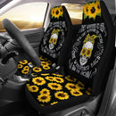 Best Skull Sunflower I Am The Storm Premium Custom Car Seat Covers Decor Protector Nearkii