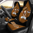 M&M's Candy Ice Cream Cones Chocolate Brown Car Seat Covers Custom Car Accessories