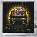Demon Slayer Anime Funny Halloween Moonlight Shower Curtain Nearkii