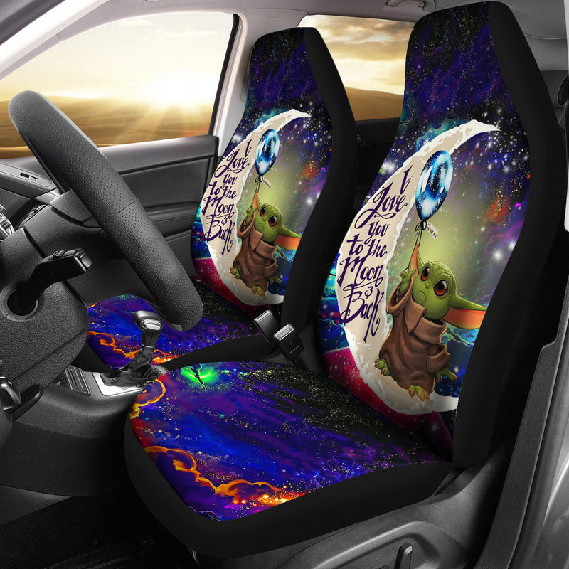 Baby Yoda Love You To The Moon Galaxy Car Seat Covers Nearkii