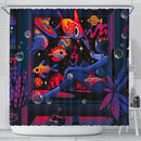 Lofi Fish Sad Anime Girl Shower Curtain Nearkii