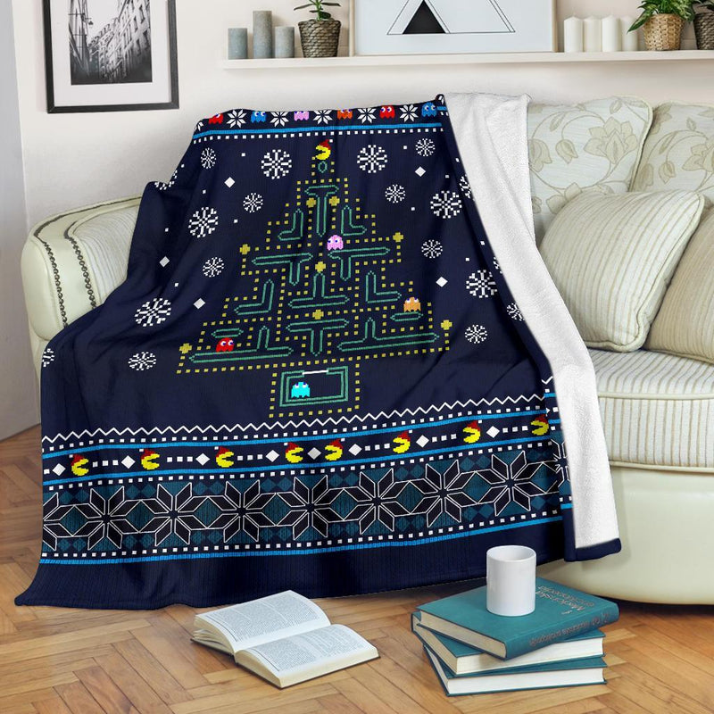 Pacman Ugly Christmas Custom Blanket Home Decor Nearkii