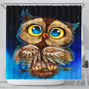 Owl Night Shower Curtain Nearkii