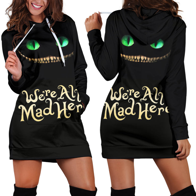 Cheshire Cat Alice In Wonderland Hoodie Dress