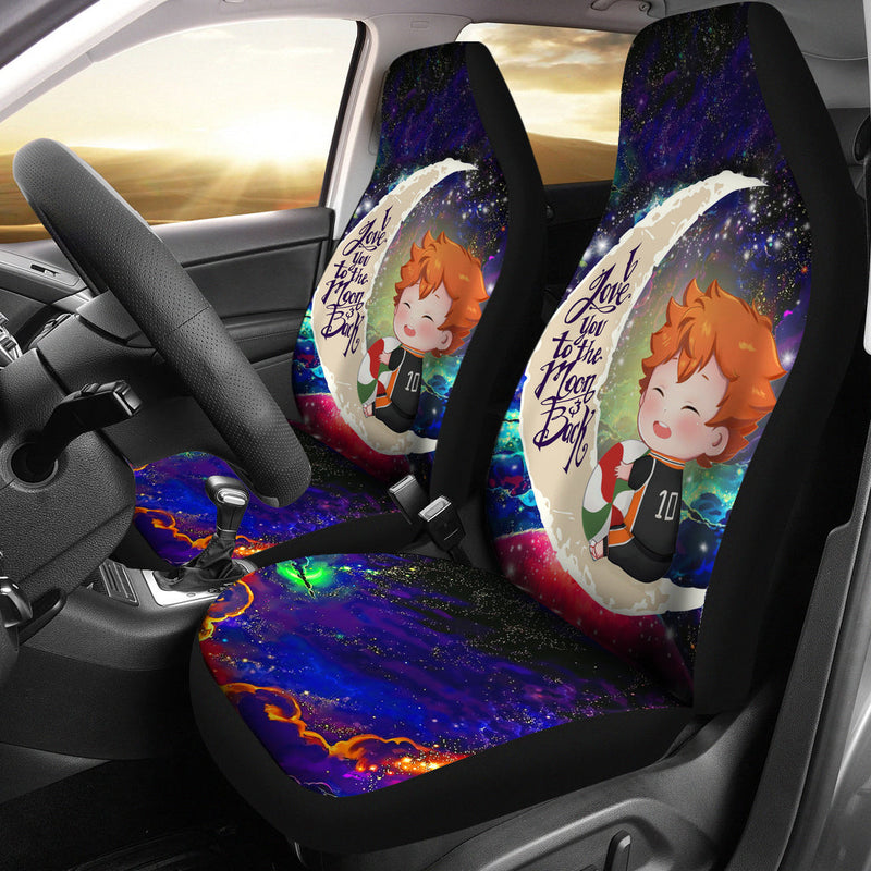 Cute Hinata Haikyuu Love You To The Moon Galaxy Car Seat Covers