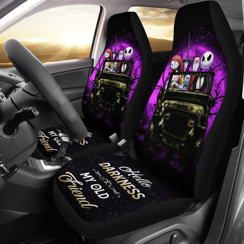 Nightmare Before Christmas Family Ride Jeep Moonlight Halloween Premium Custom Car Seat Covers Decor Protectors Nearkii
