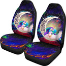Beauty Unicorn Love You To The Moon Galaxy Premium Custom Car Seat Covers Decor Protectors Nearkii