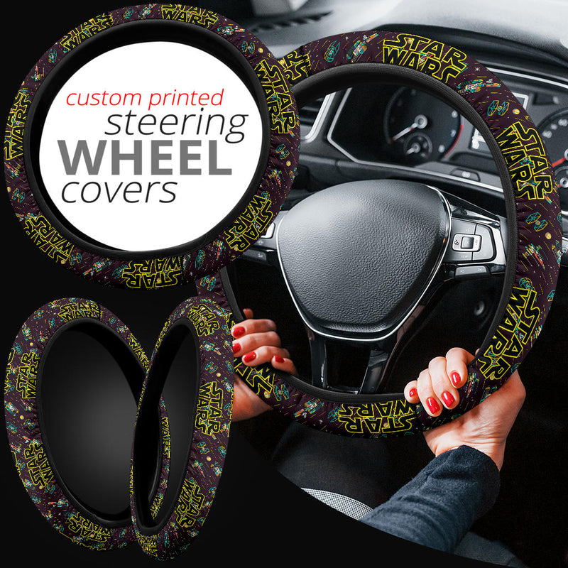 Star Wars Logo Emblem Premium Car Steering Wheel Cover Nearkii