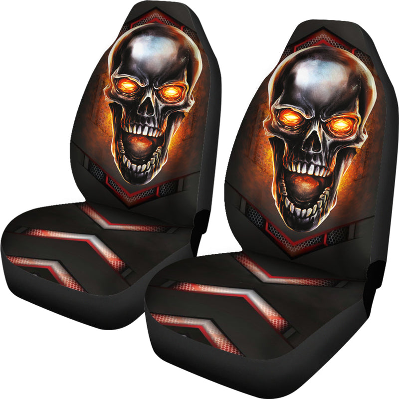 Metal Skull Fire Jeep Premium Car Seat Cover Nearkii