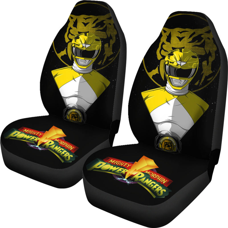Yellow New Mighty Morphin Power Rangers Premium Custom Car Seat Covers Decor Protectors Nearkii