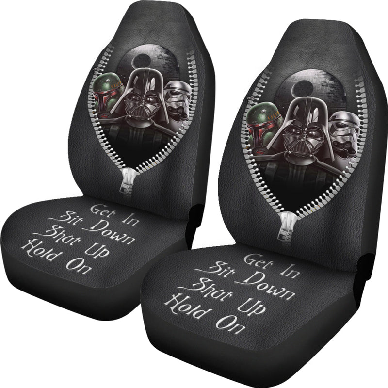 Darth Vader Stormtrooper Boba Fett Get In Sit Down Shut Up And Hold On Car Zipper Car Seat Covers Nearkii