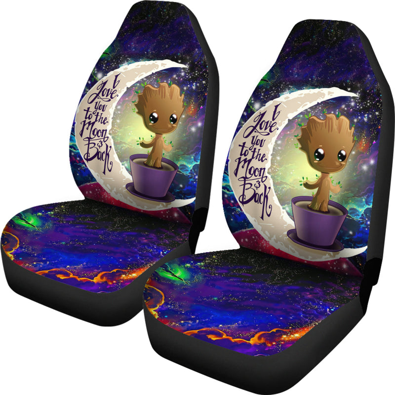 Baby Groot Love You To The Moon Galaxy Car Seat Covers Nearkii