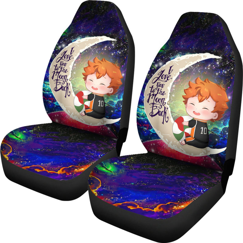 Cute Hinata Haikyuu Love You To The Moon Galaxy Car Seat Covers
