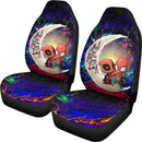 Spiderman And Deadpool Couple Love You To The Moon Galaxy Car Seat Covers