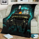 Totoro No Face Ghibli Ride Jeep Halloween Funny Anime Premium Blanket Nearkii