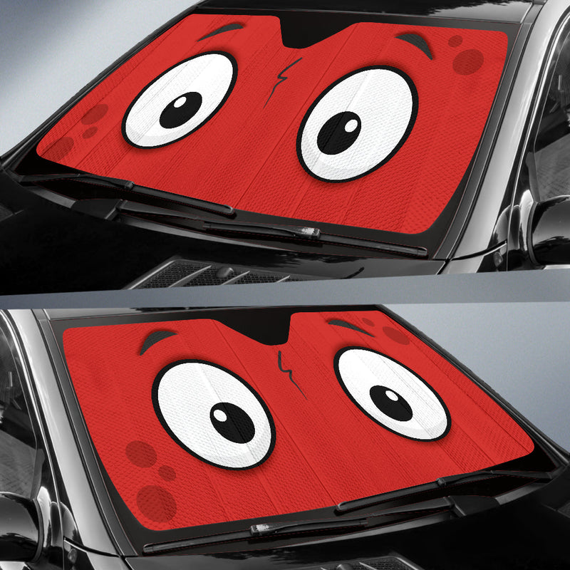 Red Slight Surprised Cartoon Eyes Car Auto Sunshades Nearkii